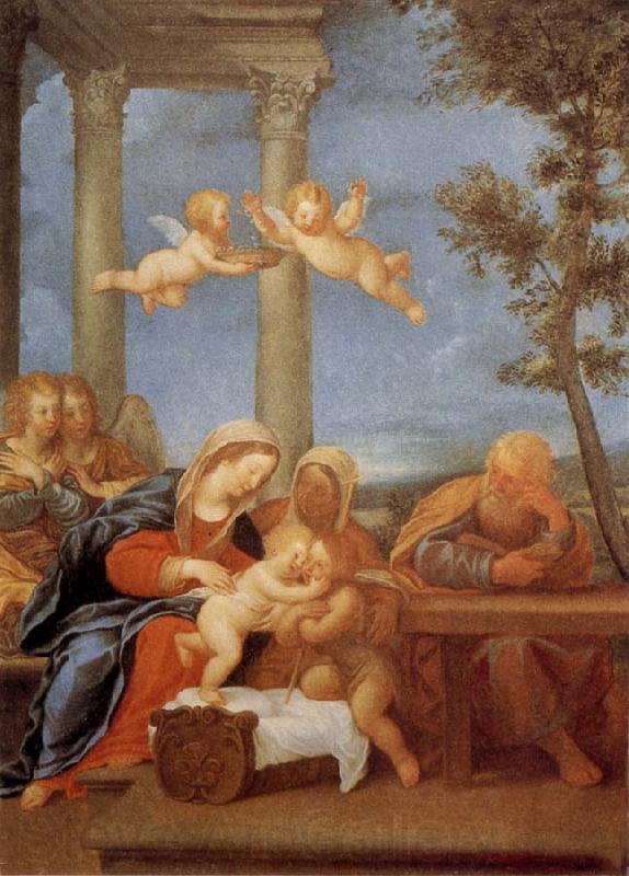 Albani Francesco Sacra Famiglia France oil painting art